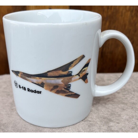 Vintage Rare Military B-1B Radar Aircraft Mug Wayne Made MD USA - Picture 1 of 11